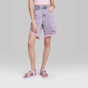 Wild Fable Women’s High Rise Bermuda Denim Shorts